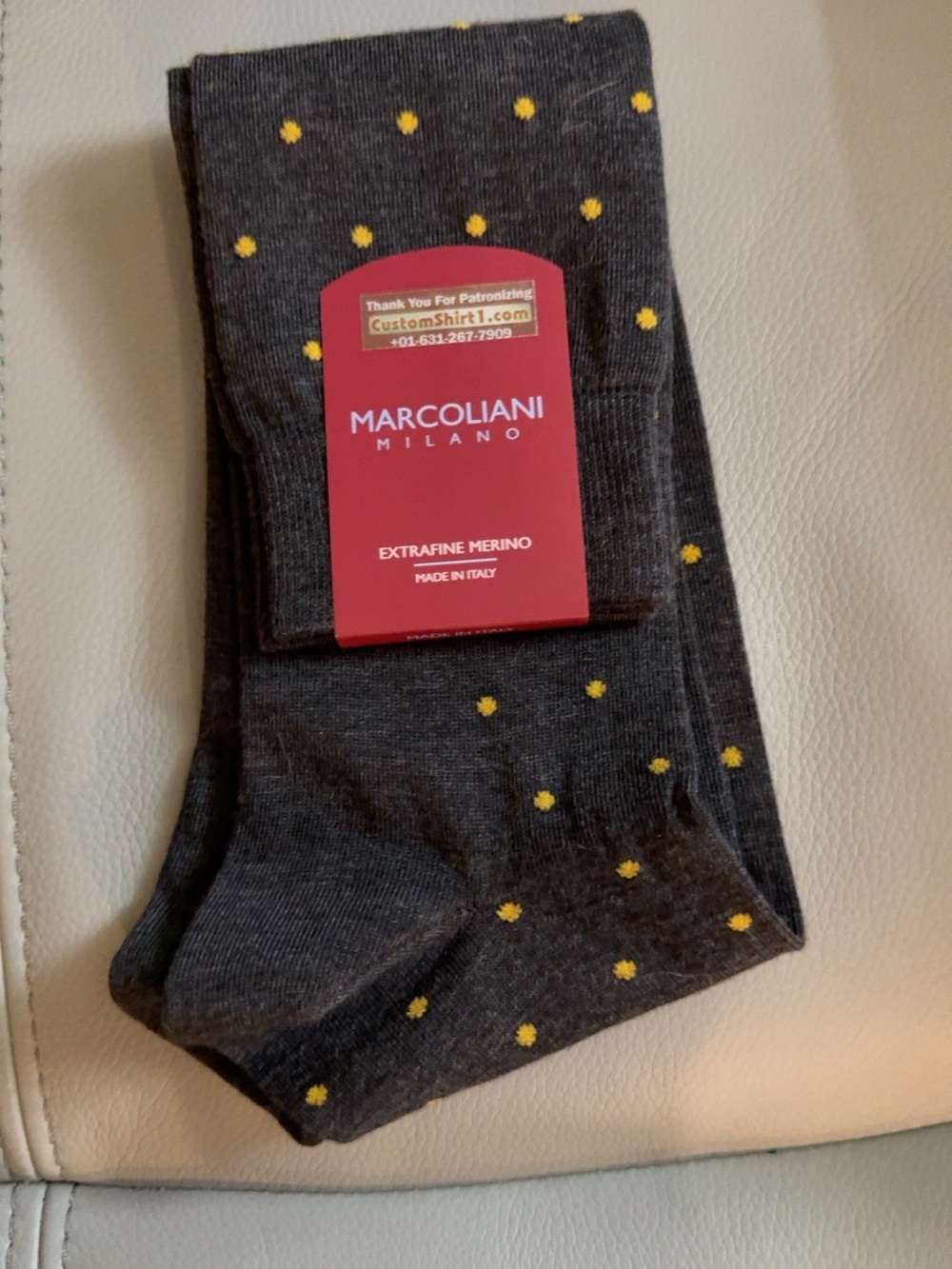 Marcoliani Milano Extrafine Merino Wool Pois Dress Socks NWT Made in Italy